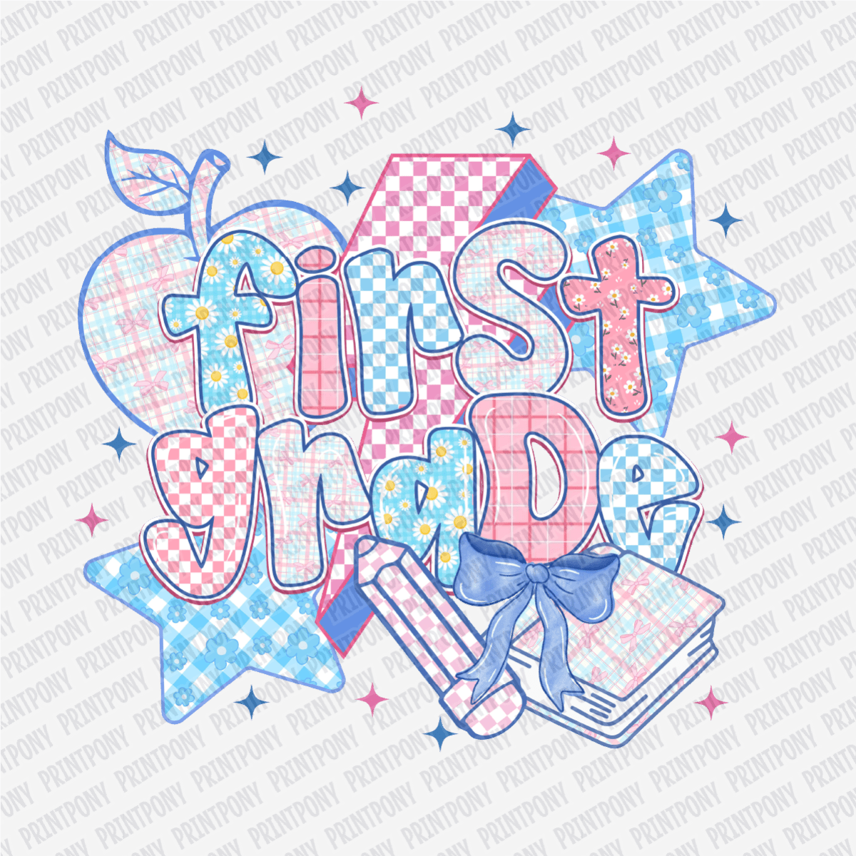 First Grade Pastel Coquette - DTF Transfer - PrintPony