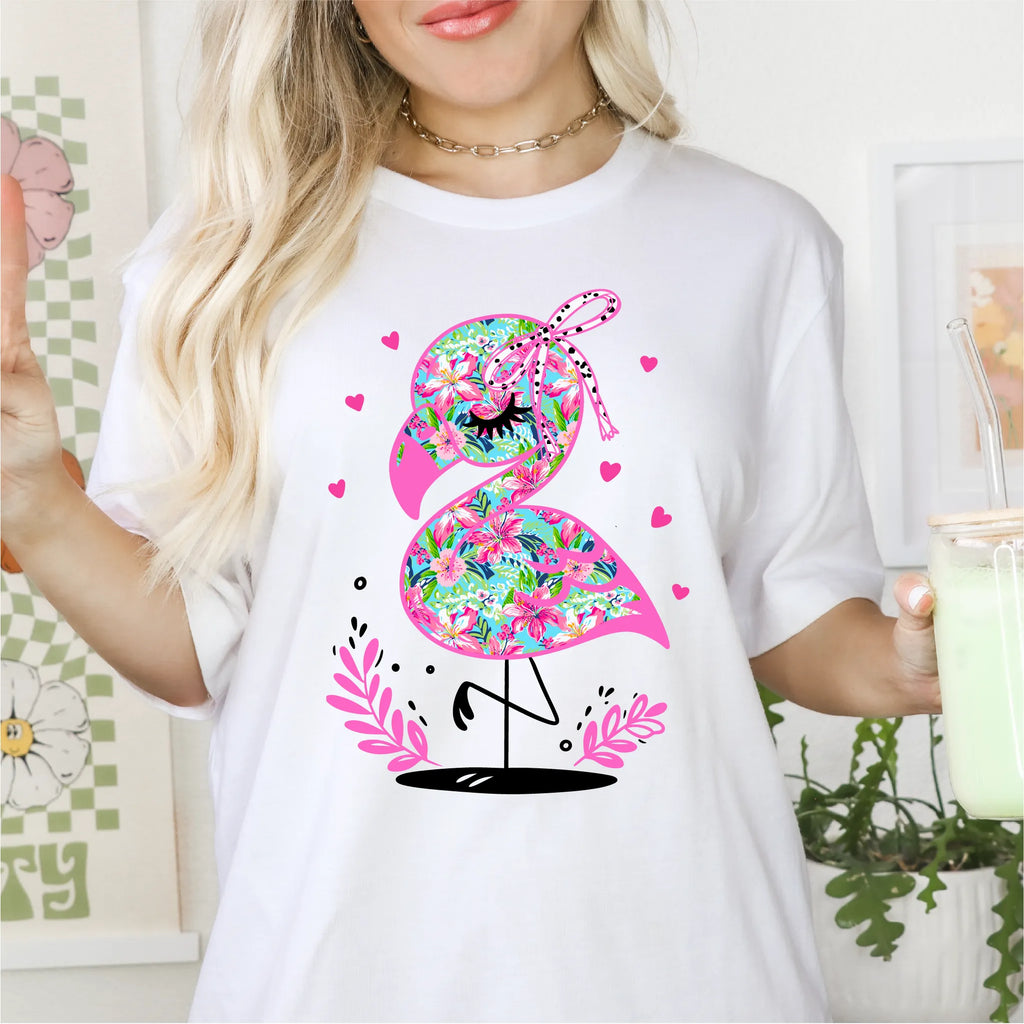 Cute Flamingo DTF Transfer