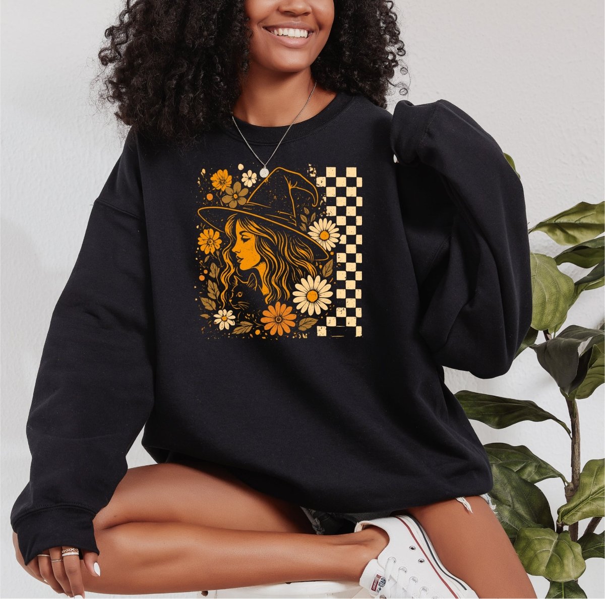 Floral Boho Witch DTF Transfer - PrintPony