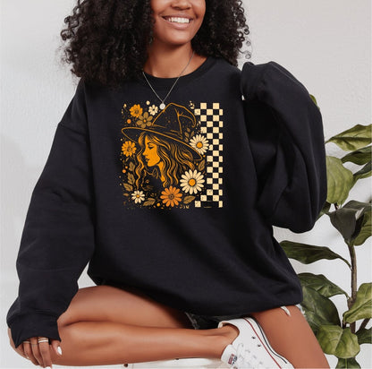 Floral Boho Witch DTF Transfer - PrintPony™