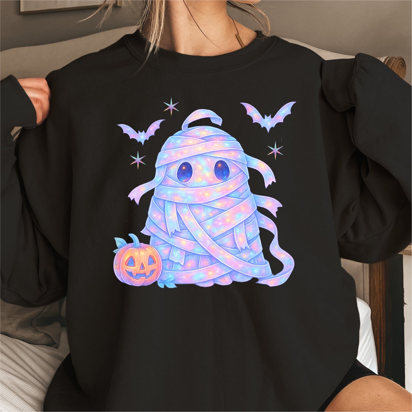 Fluorescent Ghost Halloween DTF Transfer