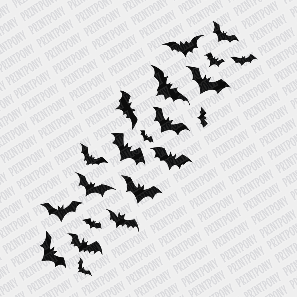Flying Bats Halloween DTF Transfer - PrintPony