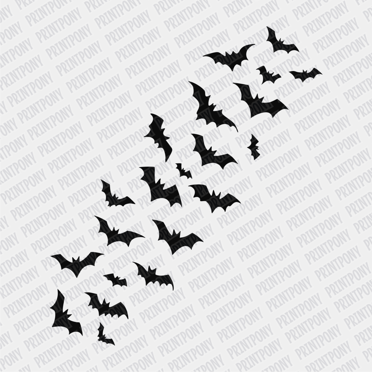Flying Bats Halloween DTF Transfer - PrintPony™