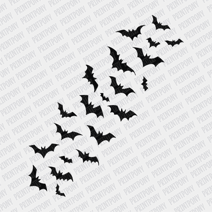 Flying Bats Halloween DTF Transfer - PrintPony™
