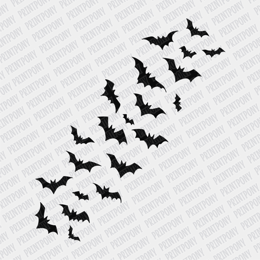 Flying Bats Halloween DTF Transfer - PrintPony™