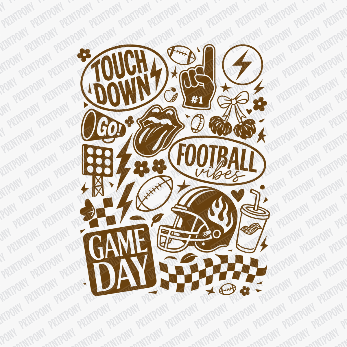 Football Vibes DTF Transfer - PrintPony™