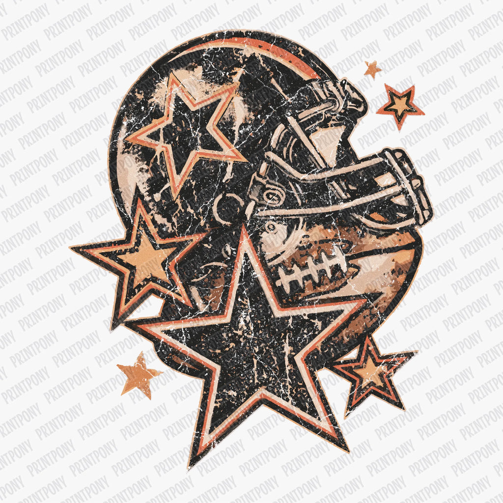 Vintage Football Distressed DTF Transfer