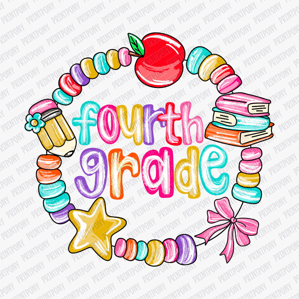 Fourth Grade Bracelet Design DTF transfer - PrintPony