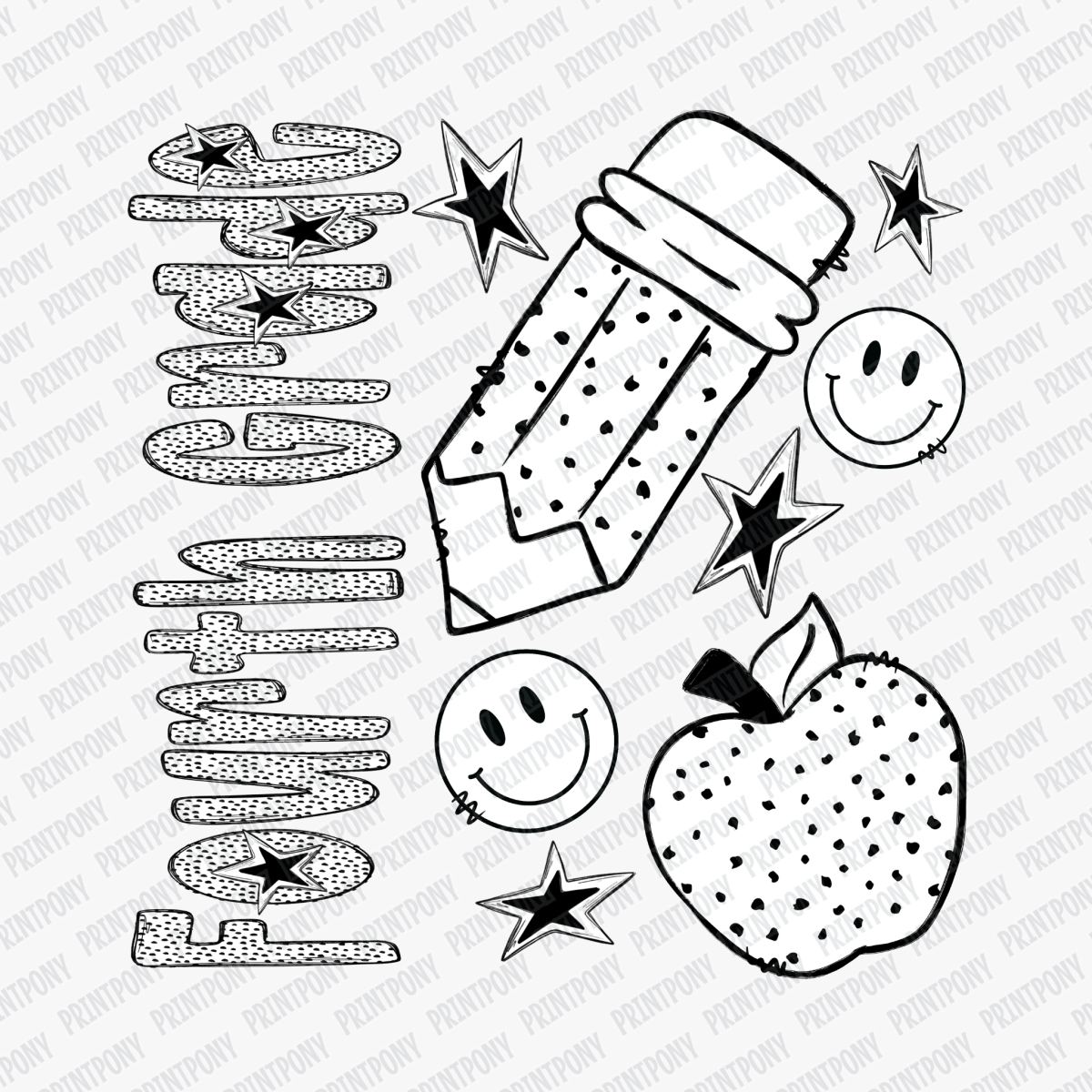 Fourth Grade Dotted DTF transfer - PrintPony