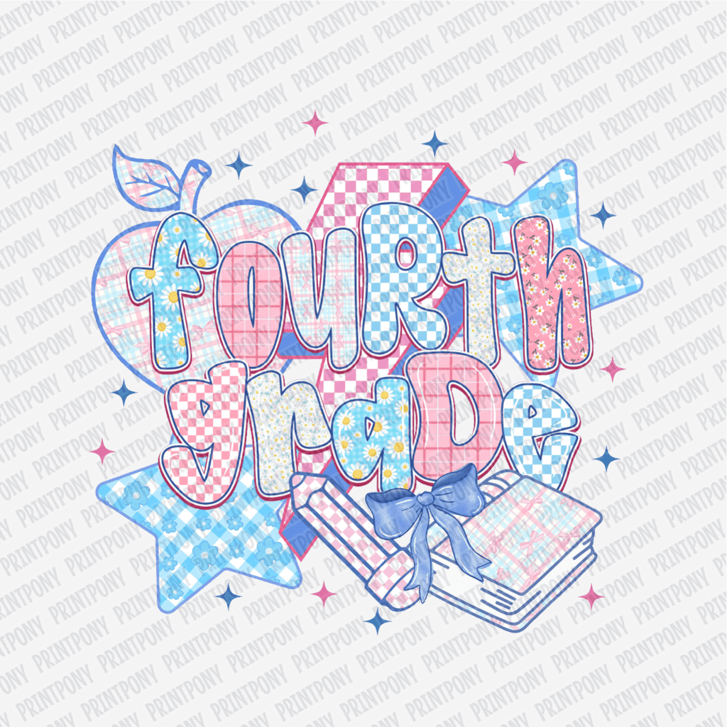 Fourth Grade Pastel Coquette - DTF Transfer - PrintPony¬Æ