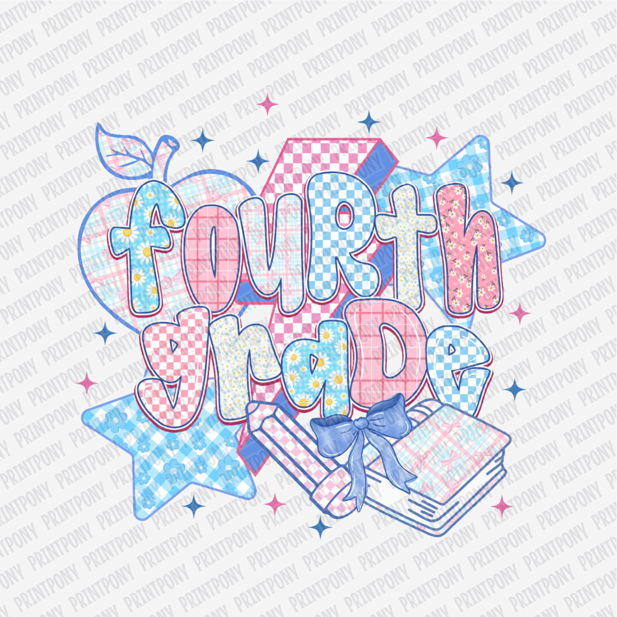 Fourth Grade Pastel Coquette - DTF Transfer - PrintPony¬Æ