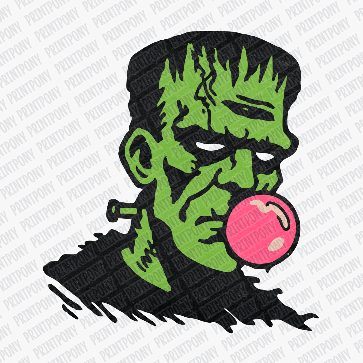Frankenstein Chewing Gum DTF Transfer - PrintPony™