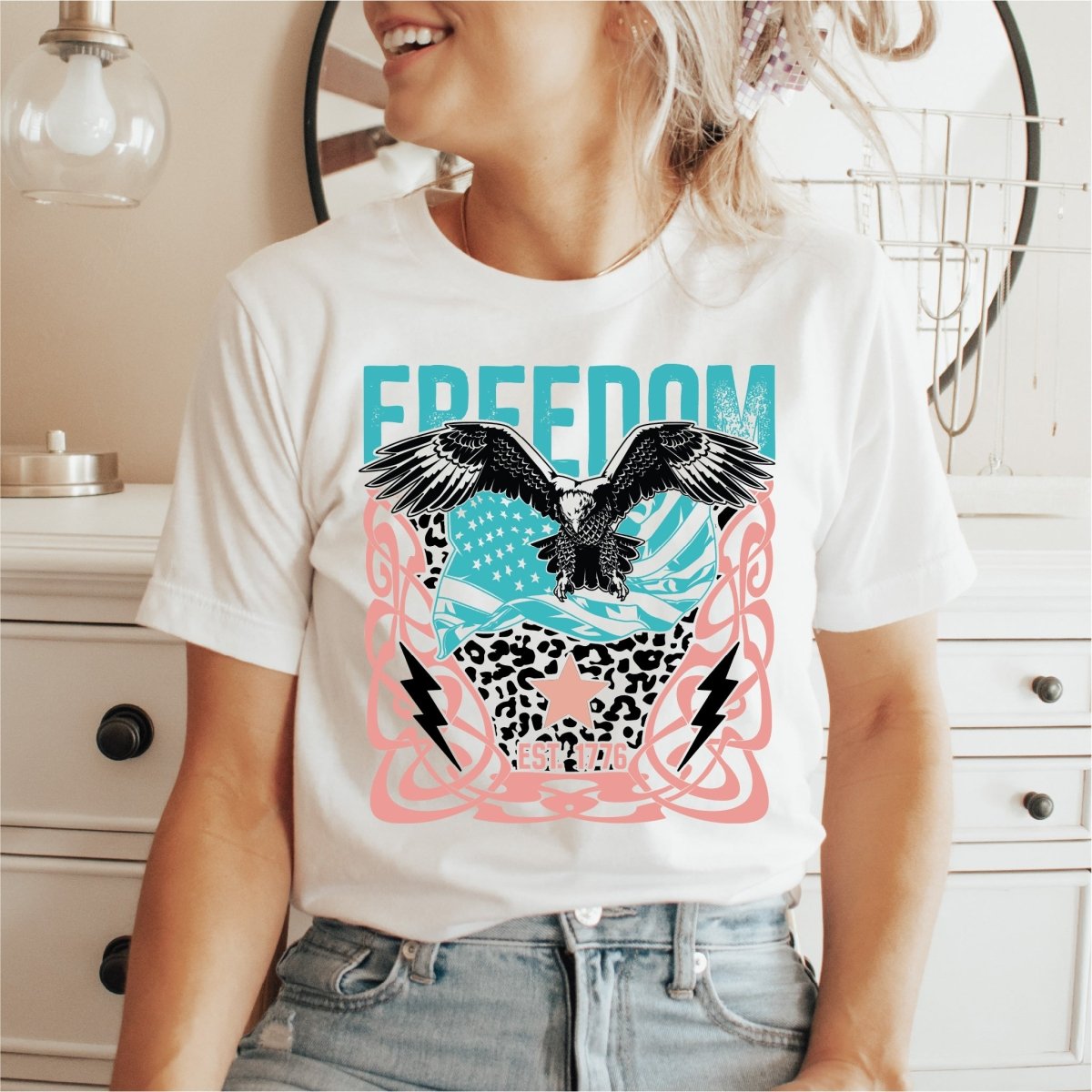 Freedom 1776 Patriotic DTF transfer - PrintPony