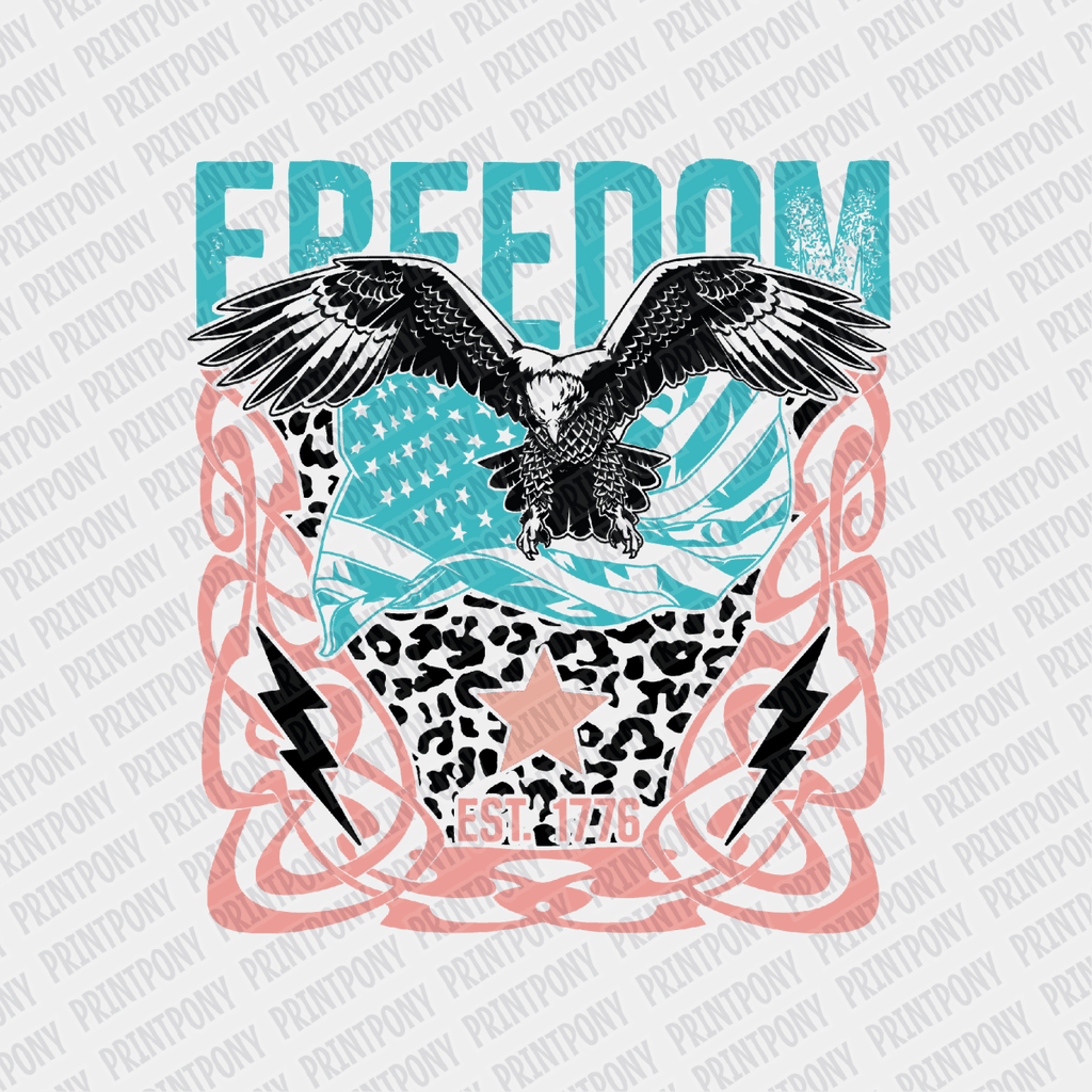 Freedom 1776 Patriotic DTF transfer - PrintPony