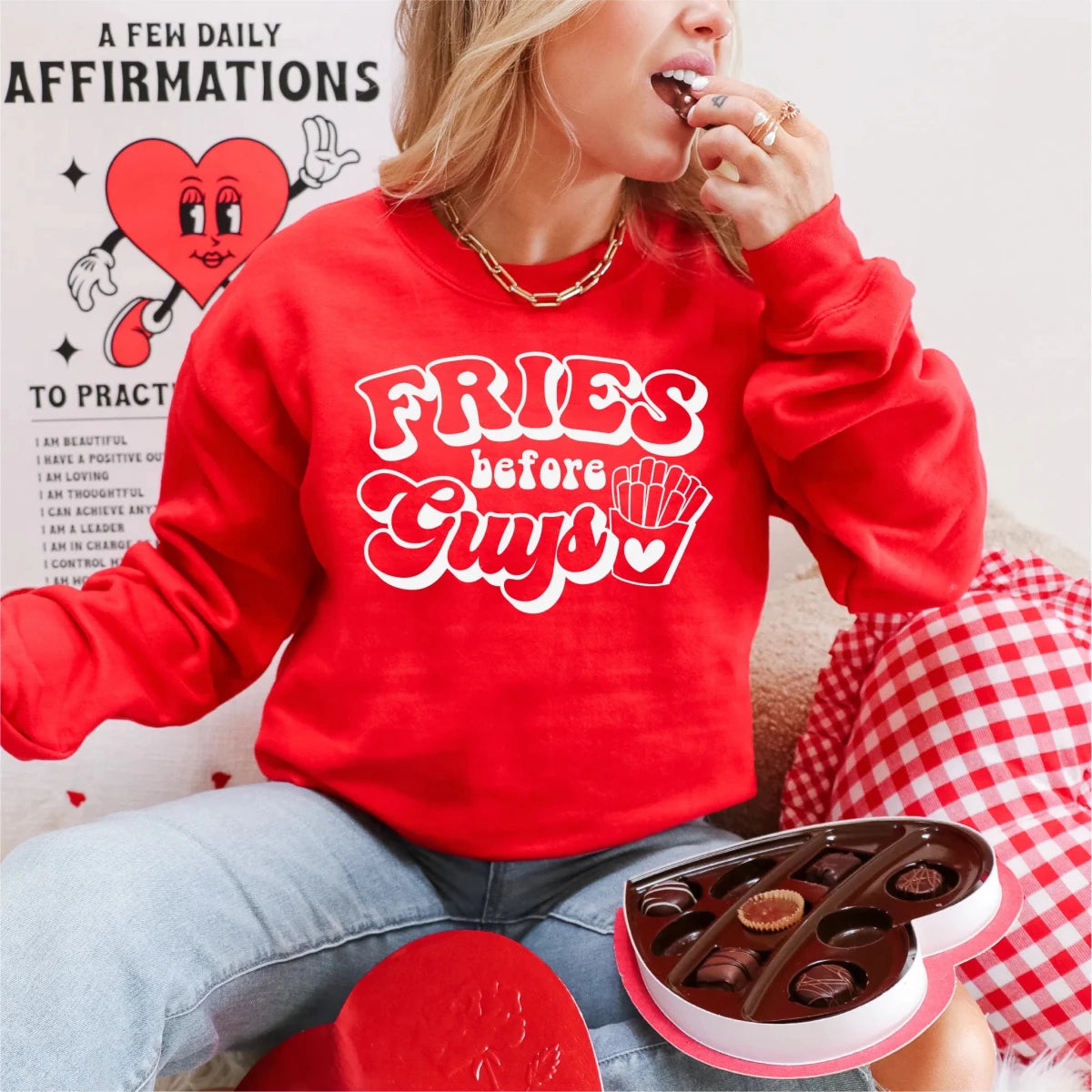 Fries Before Guys Valentine DTF Transfer - PrintPony