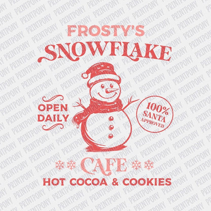 Frosty's Snowflake Cafe DTF transfer - Print Pony‚Ñ¢