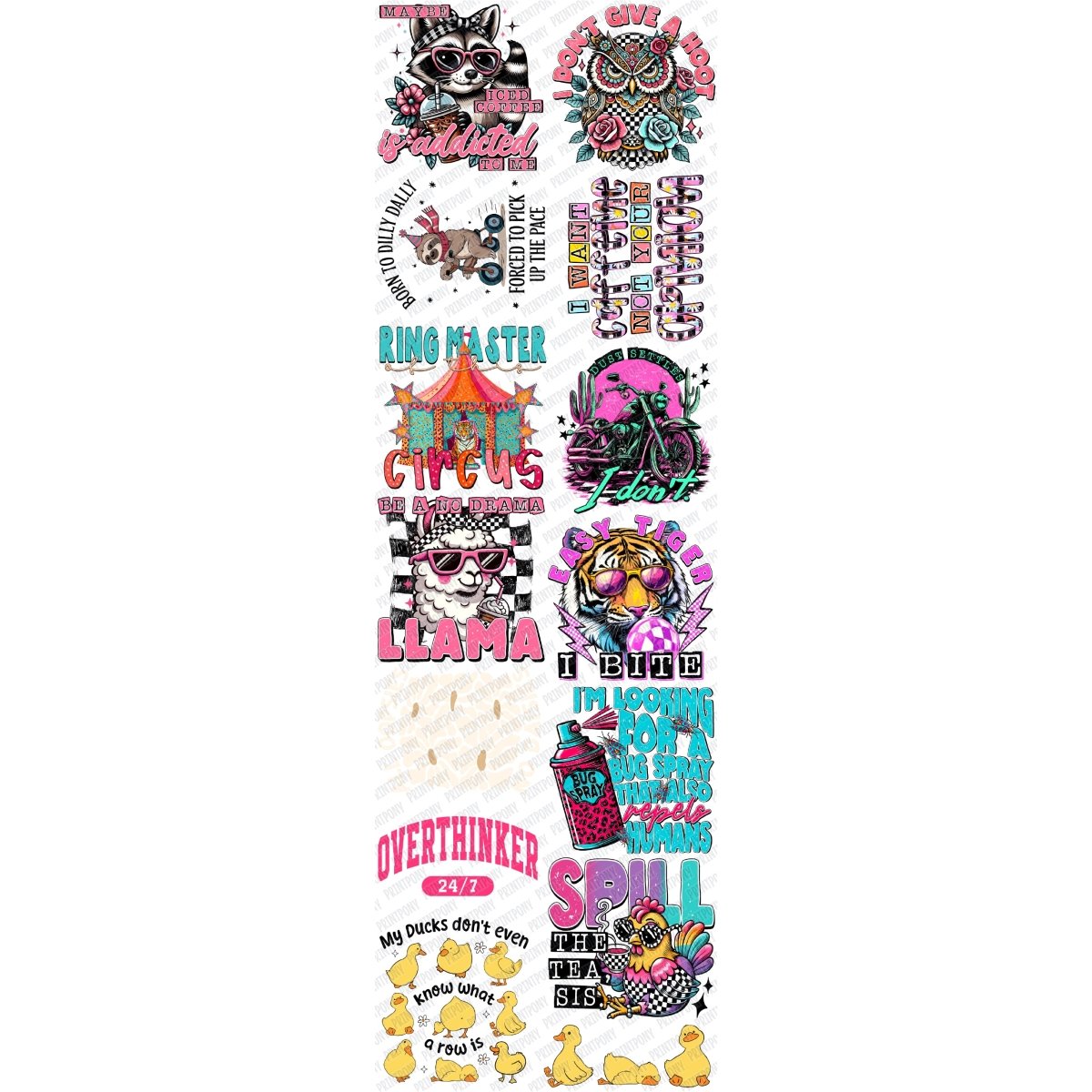 Full of Sass Premade DTF Gang Sheet (22.5" x 72") - PrintPony™