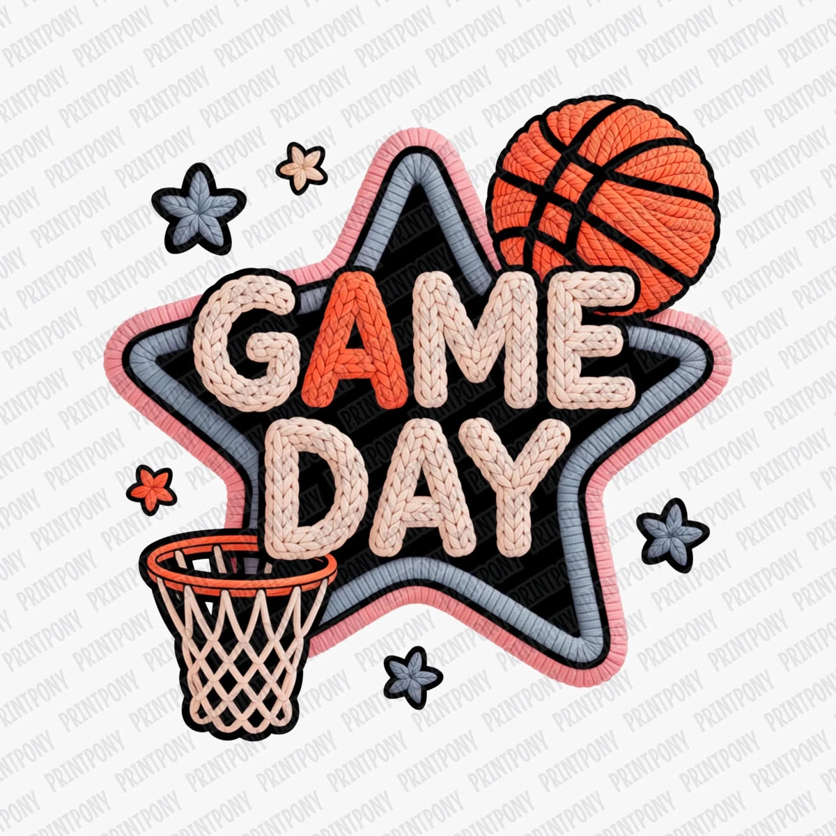 Game Day Basketball DTF Transfer - PrintPony