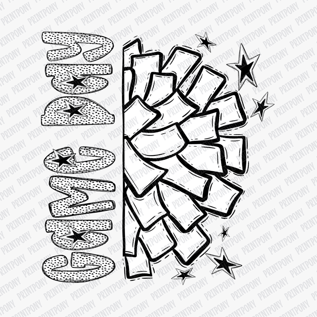 Game Day Cheer Dotted DTF transfer - PrintPony