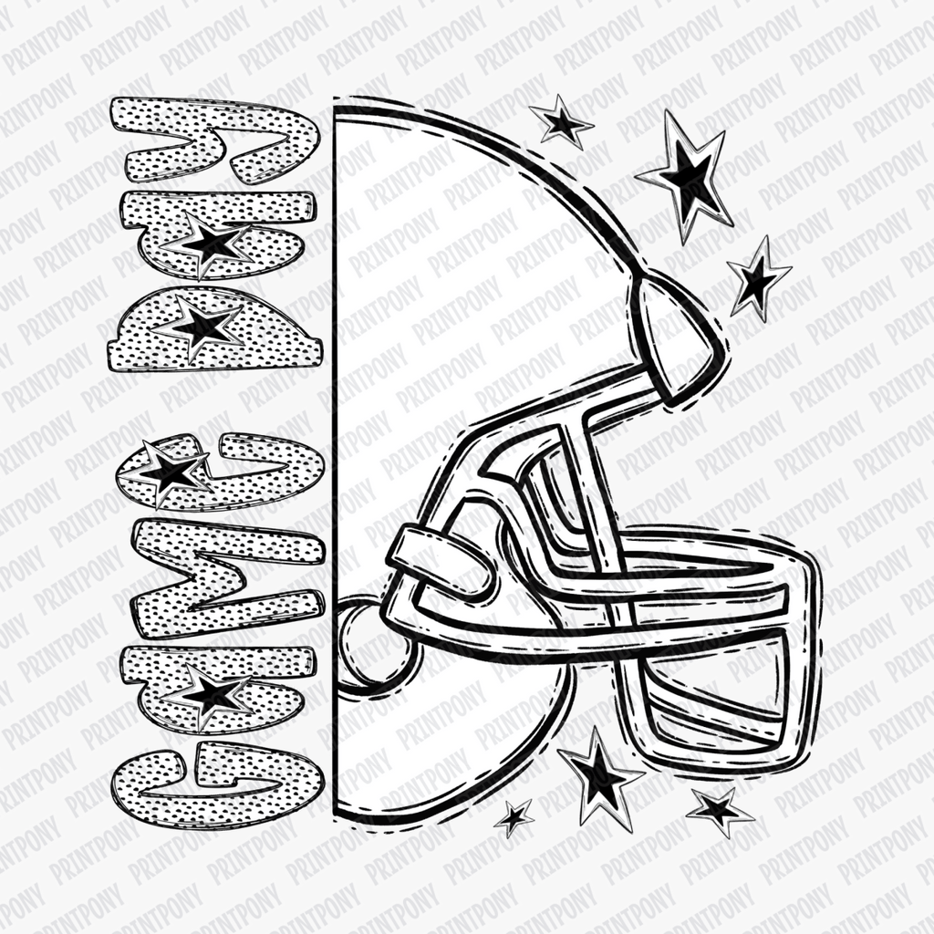 Game Day Football Dotted DTF transfer - PrintPony