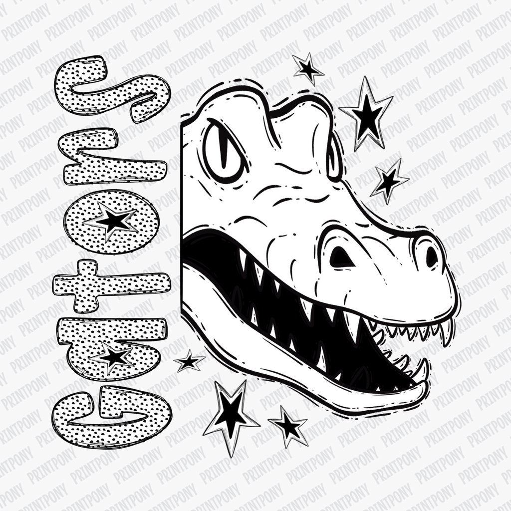 Gators Mascot Dotted Design DTF Transfer - PrintPony