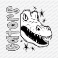Gators Mascot Dotted Design DTF Transfer - PrintPony