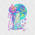 Ghost Iridescent Halloween DTF Transfer - PrintPony