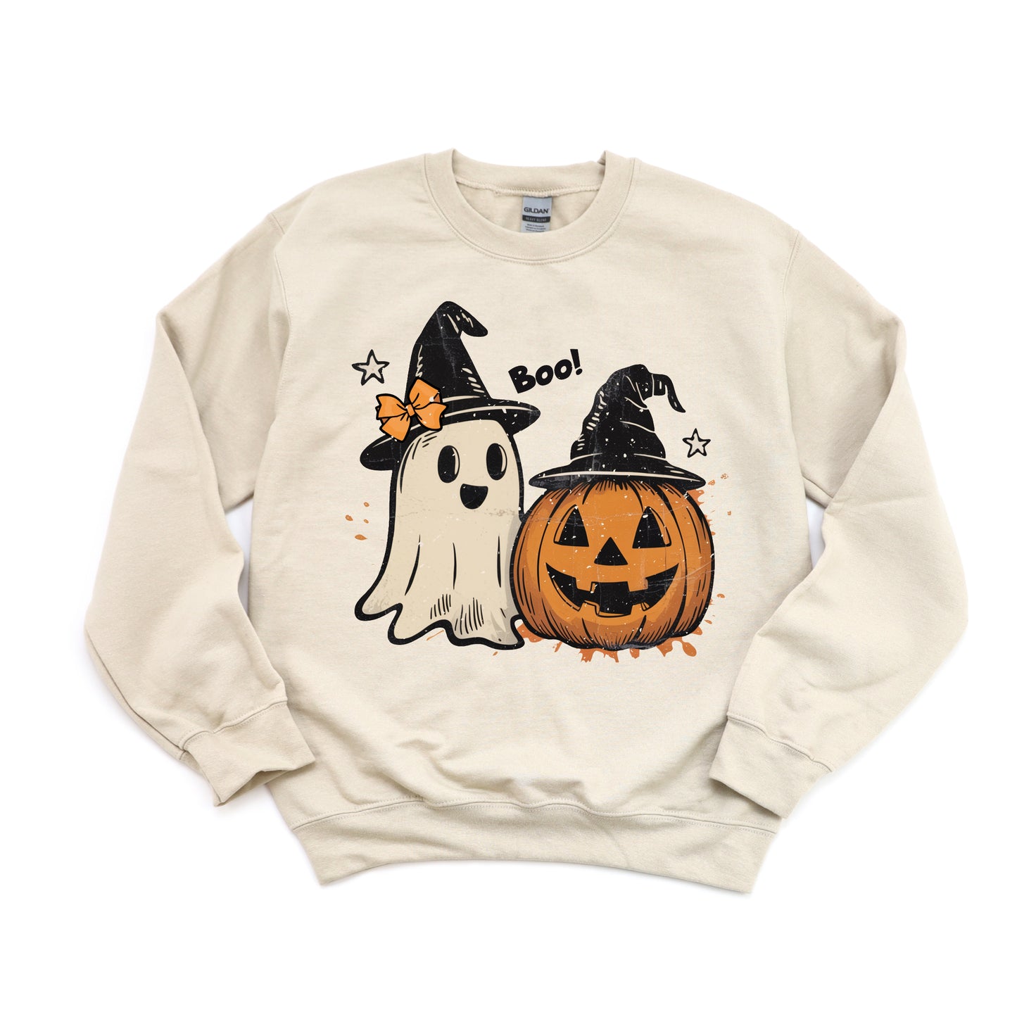 Cute Ghost and Pumpkin Halloween DTF Transfer