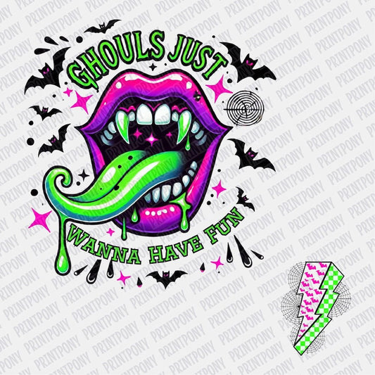 Ghouls Just Wanna Have Fun (Front & Back Design) DTF transfer - Print Pony™