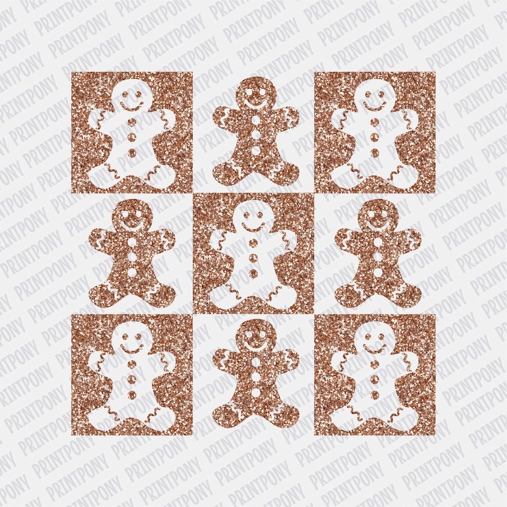 Gingerbread Pattern DTF transfer - PrintPony