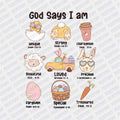 God Says I am... Easter DTF Transfer - Print Pony