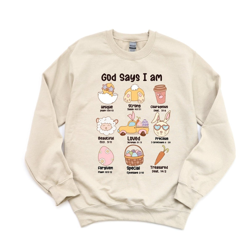 God Says I am... Easter DTF Transfer - Print Pony