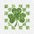 Green Faux Sequins Shamrock DTF Transfer - PrintPony