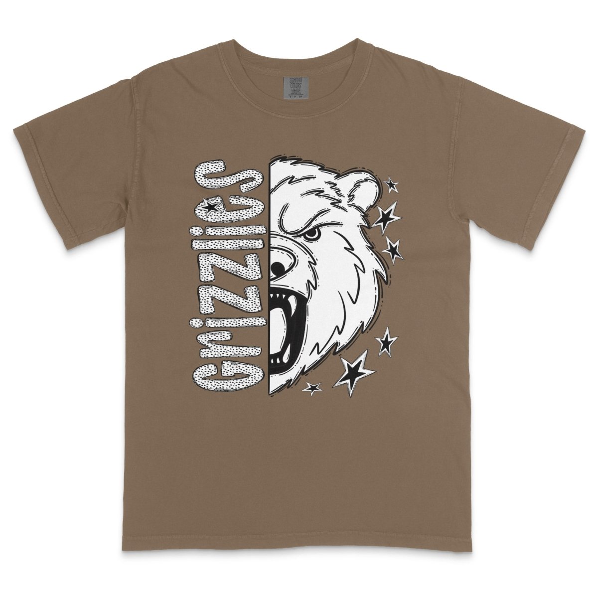 Grizzlies Mascot Dotted Design DTF Transfer - PrintPony™