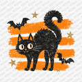 Halloween Brush Strokes Cat  - DTF Transfer