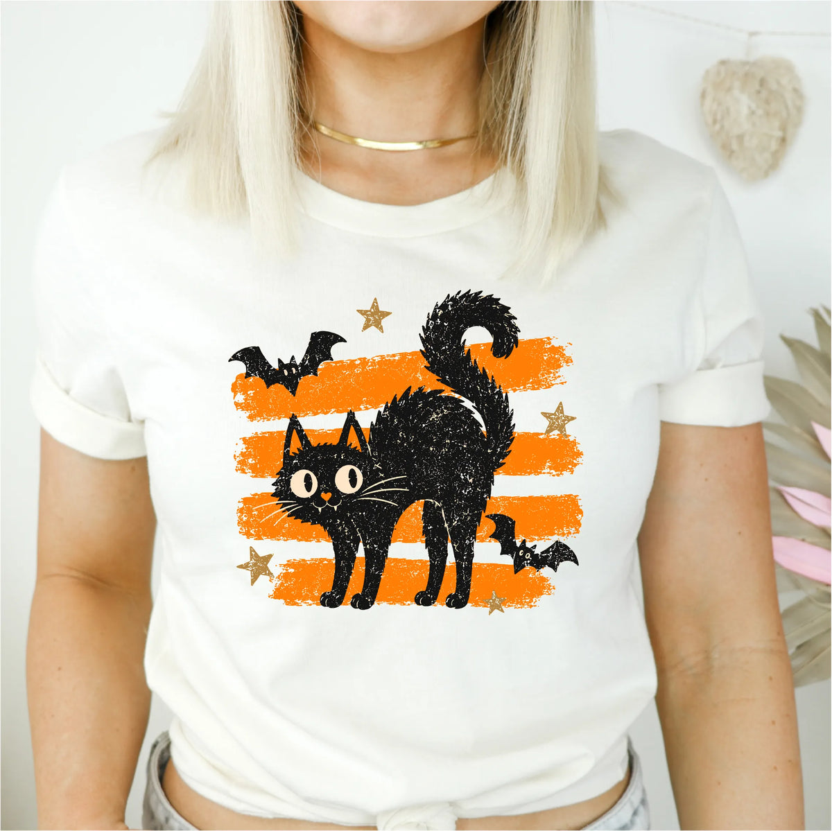 Halloween Brush Strokes Cat  - DTF Transfer