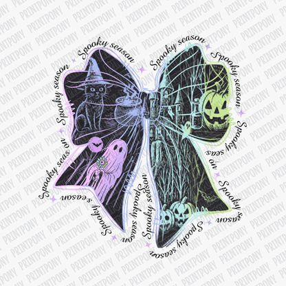 Halloween Neon Bow DTF Transfer - PrintPony™