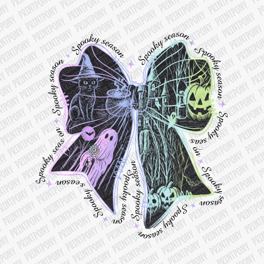 Halloween Neon Bow DTF Transfer - PrintPony™