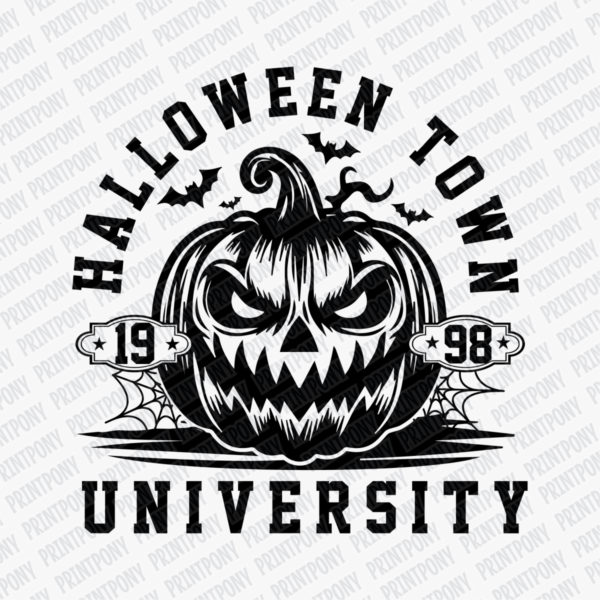 Halloween Town University 1998 DTF transfer - PrintPony