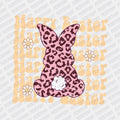 Happy Easter Leopard Print Bunny - Easter DTF Transfer - PrintPony
