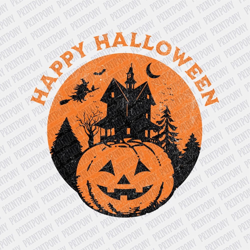 Happy Halloween (Distressed) DTF transfer - PrintPony