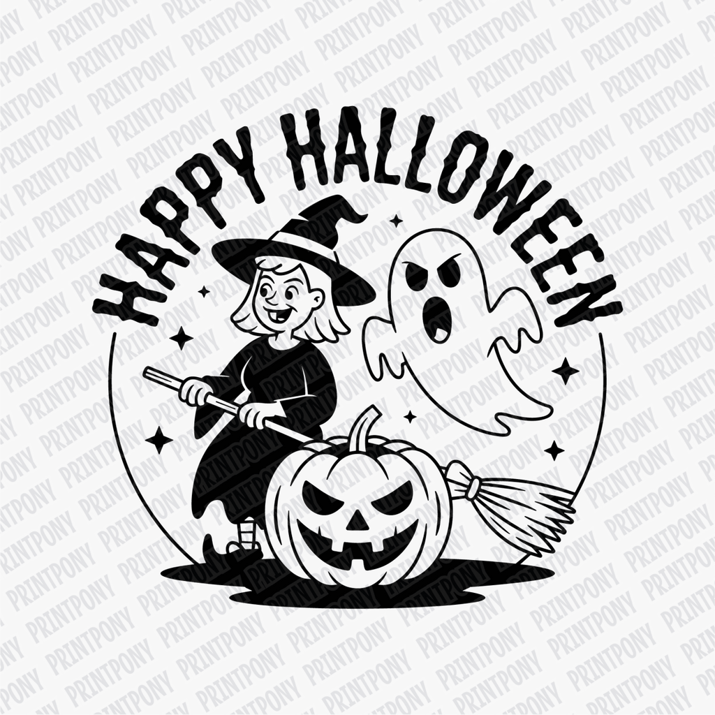 Happy Halloween DTF transfer - PrintPony