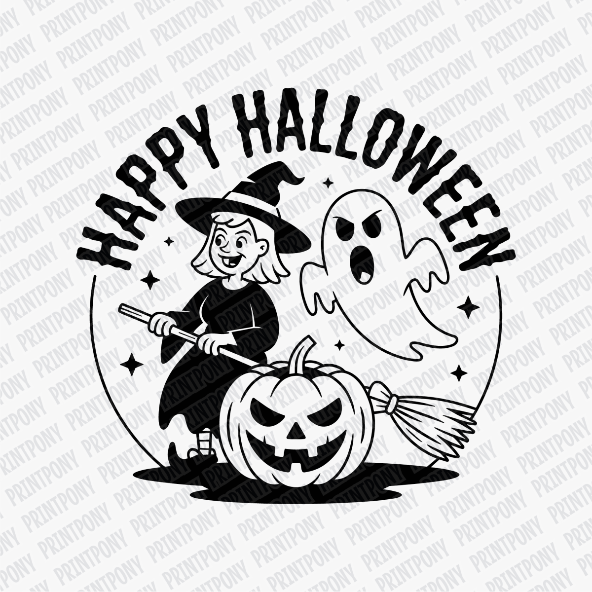 Happy Halloween DTF transfer - PrintPony