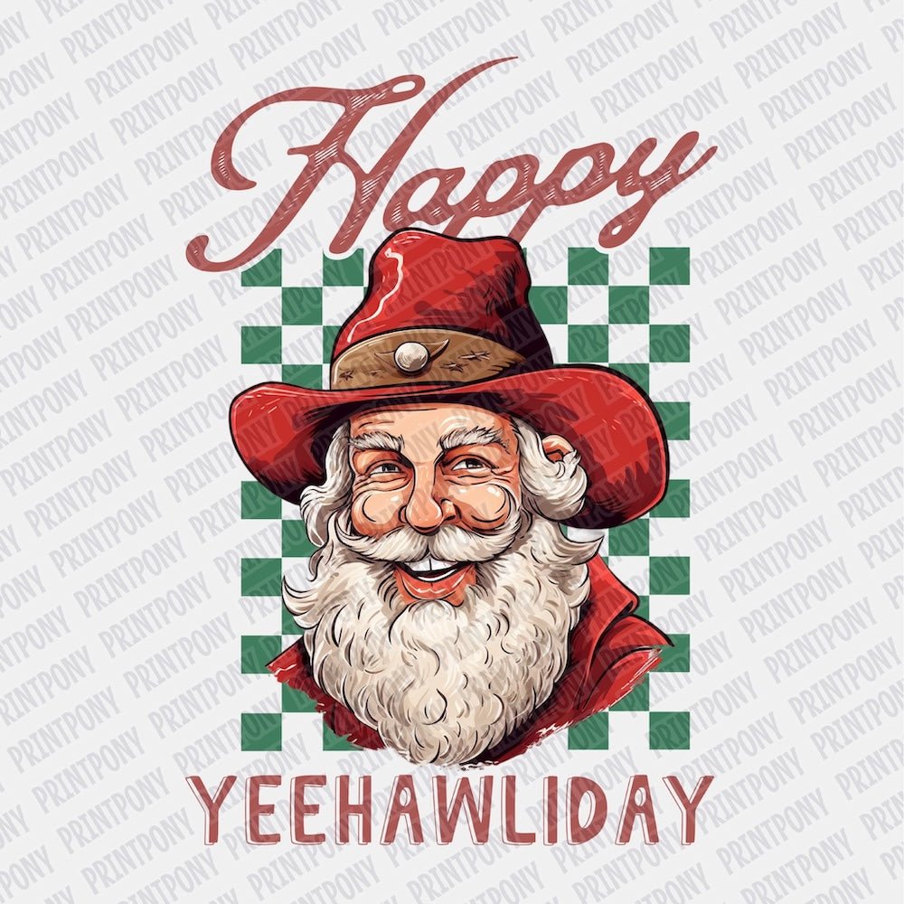 Happy Yeehawliday DTF transfer - Print Pony‚Ñ¢