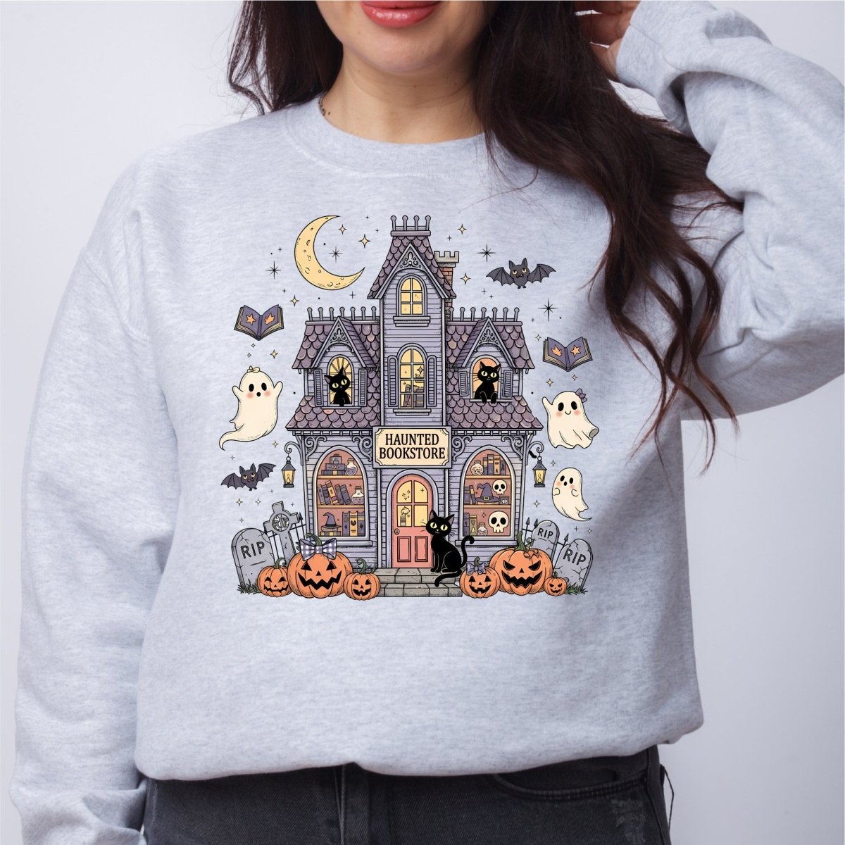 Haunted Bookstore Halloween DTF Transfer - PrintPony