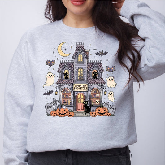 Haunted Bookstore Halloween DTF Transfer - PrintPony™