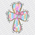 He is Risen Coquette Cross Easter DTF Transfer - PrintPony