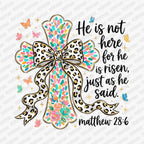 He Is Risen Cross DTF Transfer - PrintPony