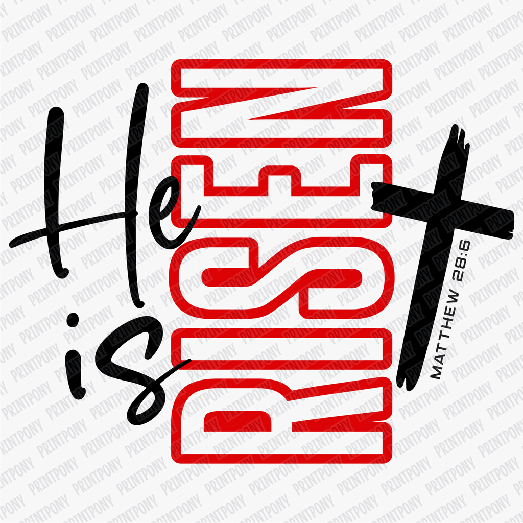 He Is Risen DTF Transfer