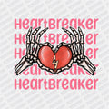 Heart Breaker Skeleton with Heart DTF Transfer - PrintPony